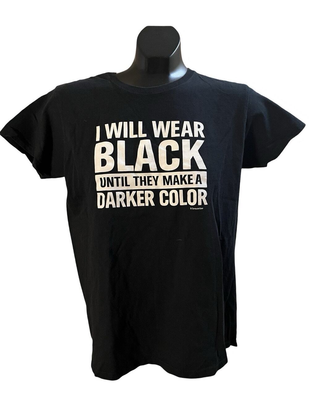 Gildan ComputerGear “I Will Wear Black” Graphic T-Shirt – Size Medium